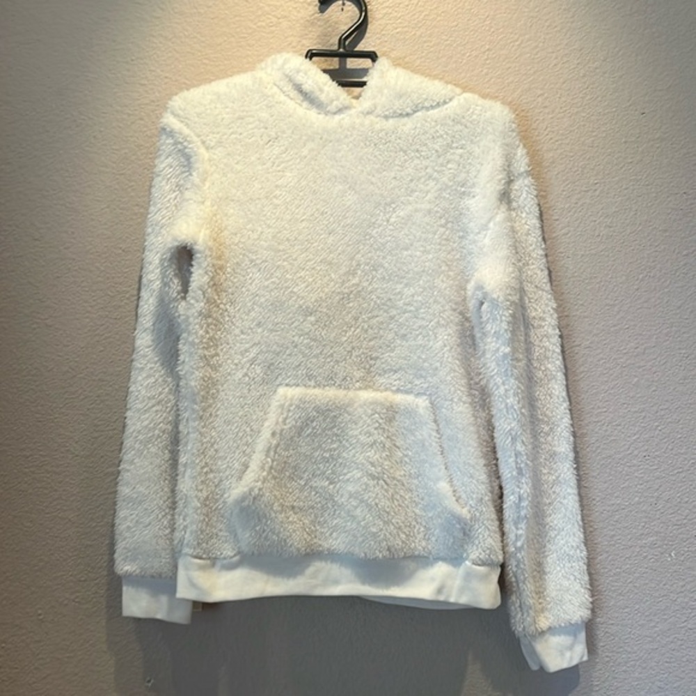 Wondershop Girl’s Hooded Sweatshirt Sleepwear Plush Size 22 cream off white Ears